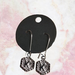 Kajira Kef K Earrings Silver Played Hooks Slave Gor Gorean Sub Q373