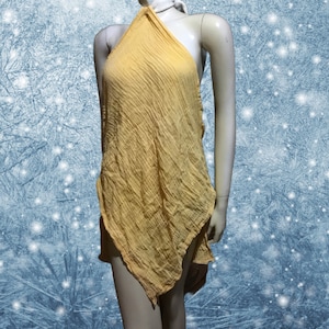 New VENTENA Gorean Kajira Spartacus Inspired Roman Slave Girl Yellow Ragged Outfit Sizes UK 14-16-18 Free UK P&P