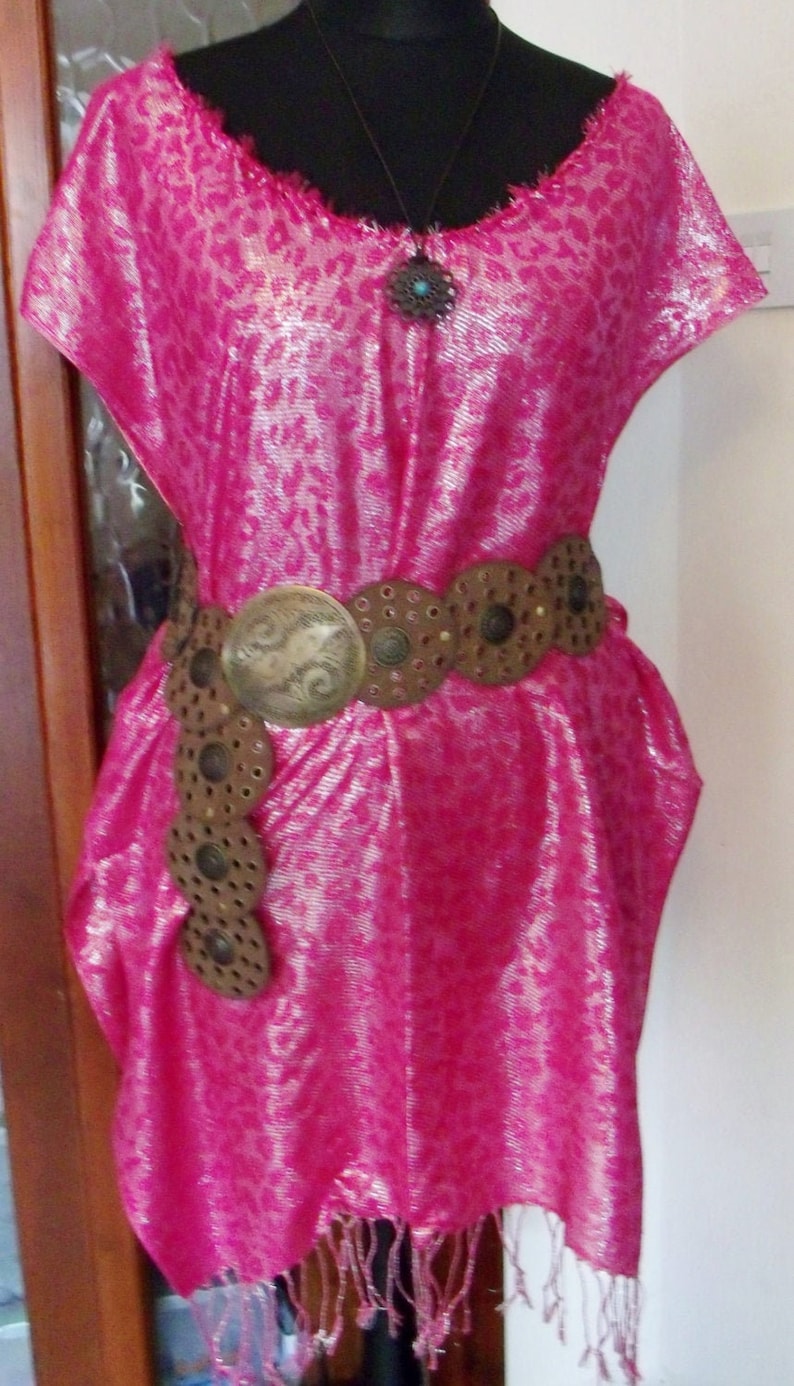Hand Made New HADLEY Gorean Kajira Fringed Bright Pink Camisk Pleasure Slave /& Tribal Necklace Outfit Size 14-34 Free UK PP