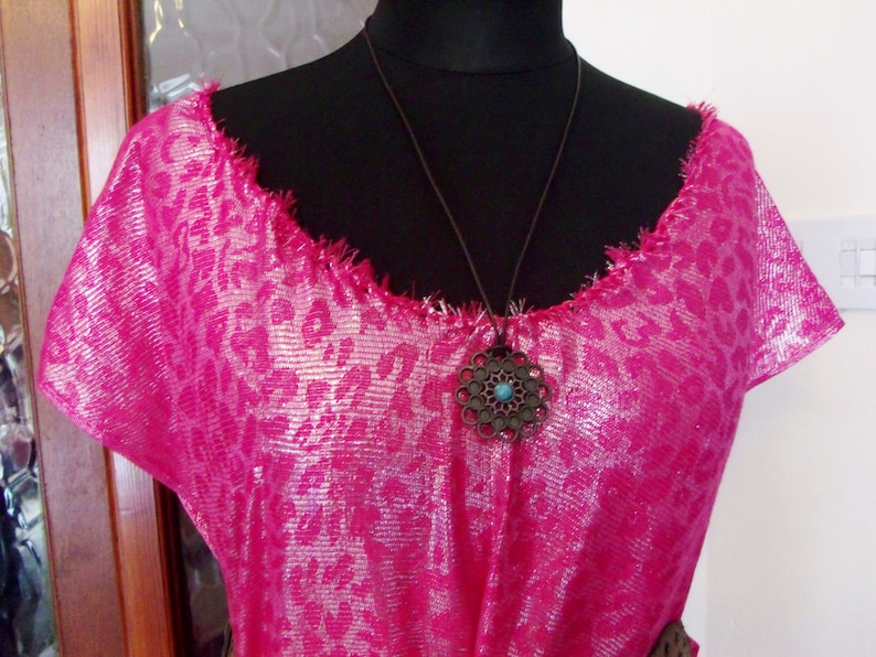 Hand Made New HADLEY Gorean Kajira Fringed Bright Pink Camisk Pleasure Slave /& Tribal Necklace Outfit Size 14-34 Free UK PP