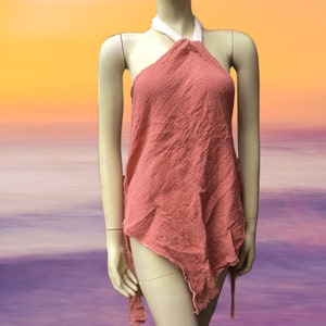 New ZERAH Gorean Kajira Spartacus Inspired Roman Slave Girl Terracotta Orange Ragged Outfit Sizes UK 14-16-18  Free UK P&P