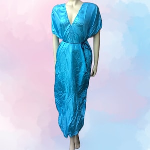 Handgemachte neue ERICA Kajira Lange Blau Ta-Teera Pleasure Slave Outfit Größe UK 12-20 Free UK P / P