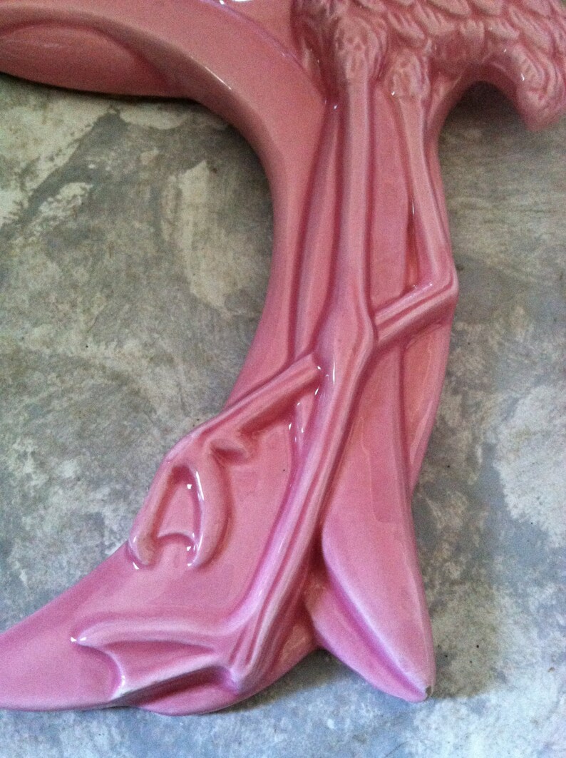 Vintage Vandor Pink Flamingo Vanity Hand Mirror | Etsy