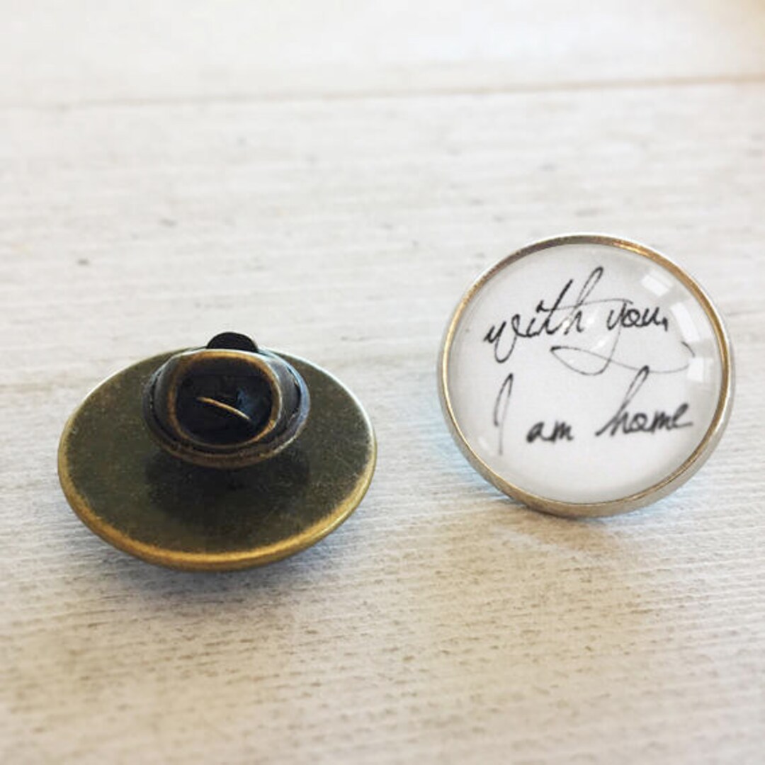 Personalized Tie/lapel Pin Handwriting Tie Pin Personal - Etsy