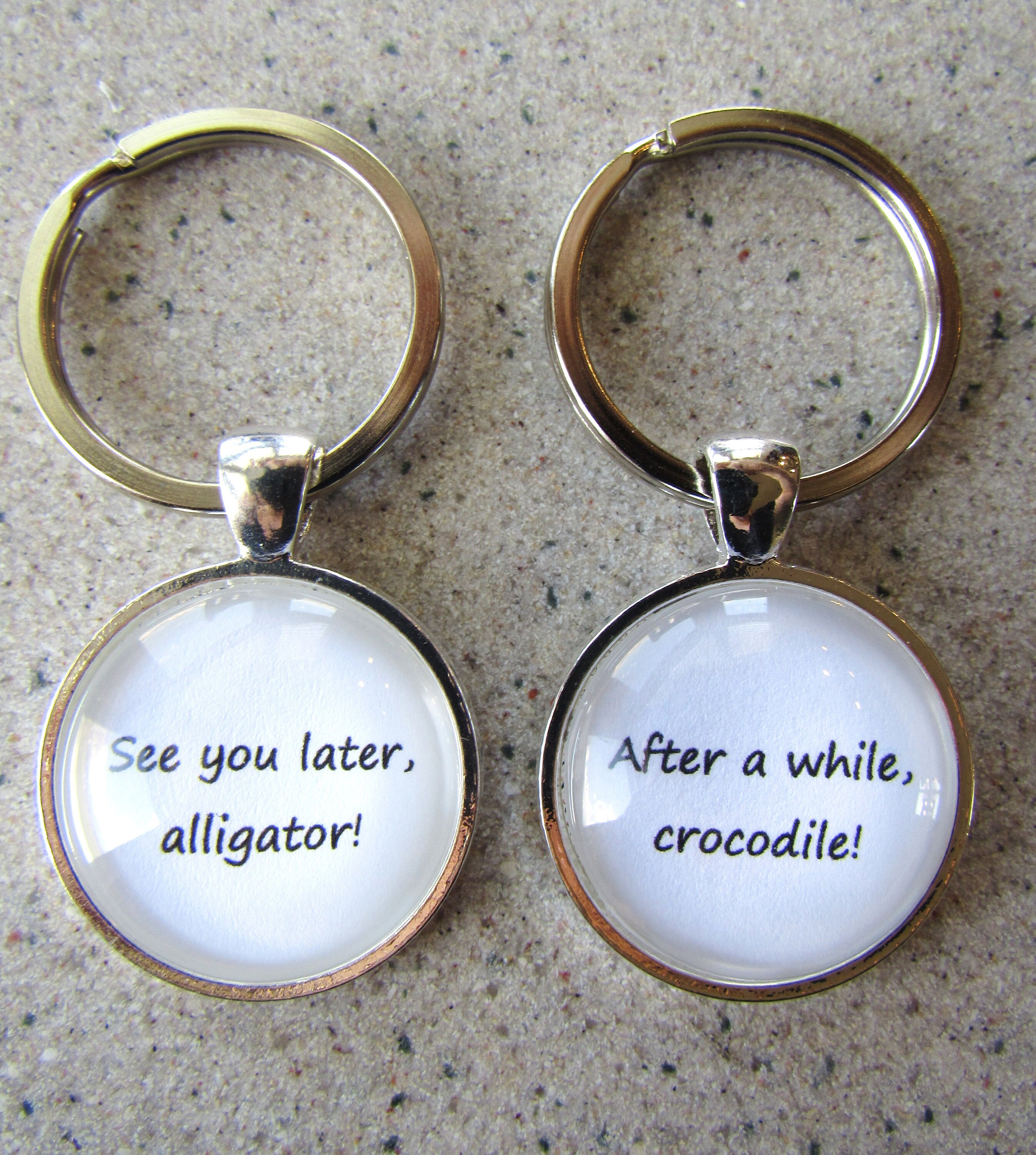 See You Later Alligator Keychain Set After A While Crocodile Etsy See You Later Alligator Keychain Set After A While Crocodile Etsy