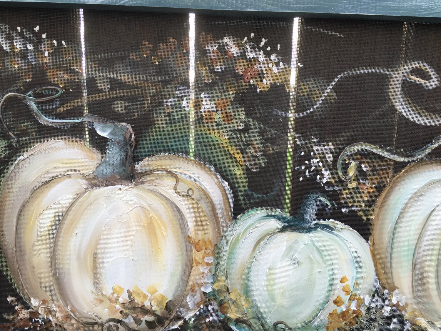 White PumpkinWall art Fall Farmhouse decor pumpkin hand Etsy