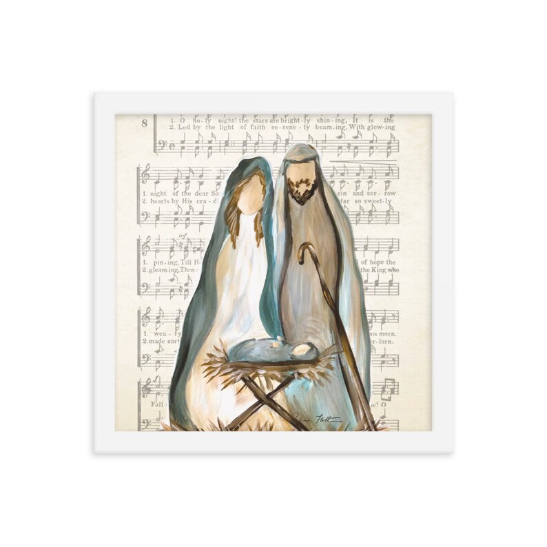 Nativity With Frame, Nativity Print Etsy Australia