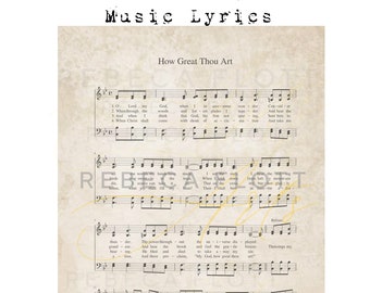 How great Thou Art -Download file, Vintage Inspired Lyrics