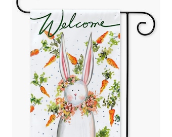 Welcome Easter Bunny,Garden Flag, Yard flag easter