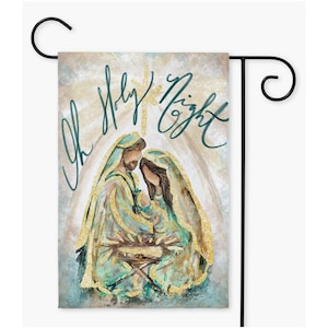 Nativity Flag With Gold, Garden Flag,Nativity Christmas Flag, Christmas decoration for the garden,double sided