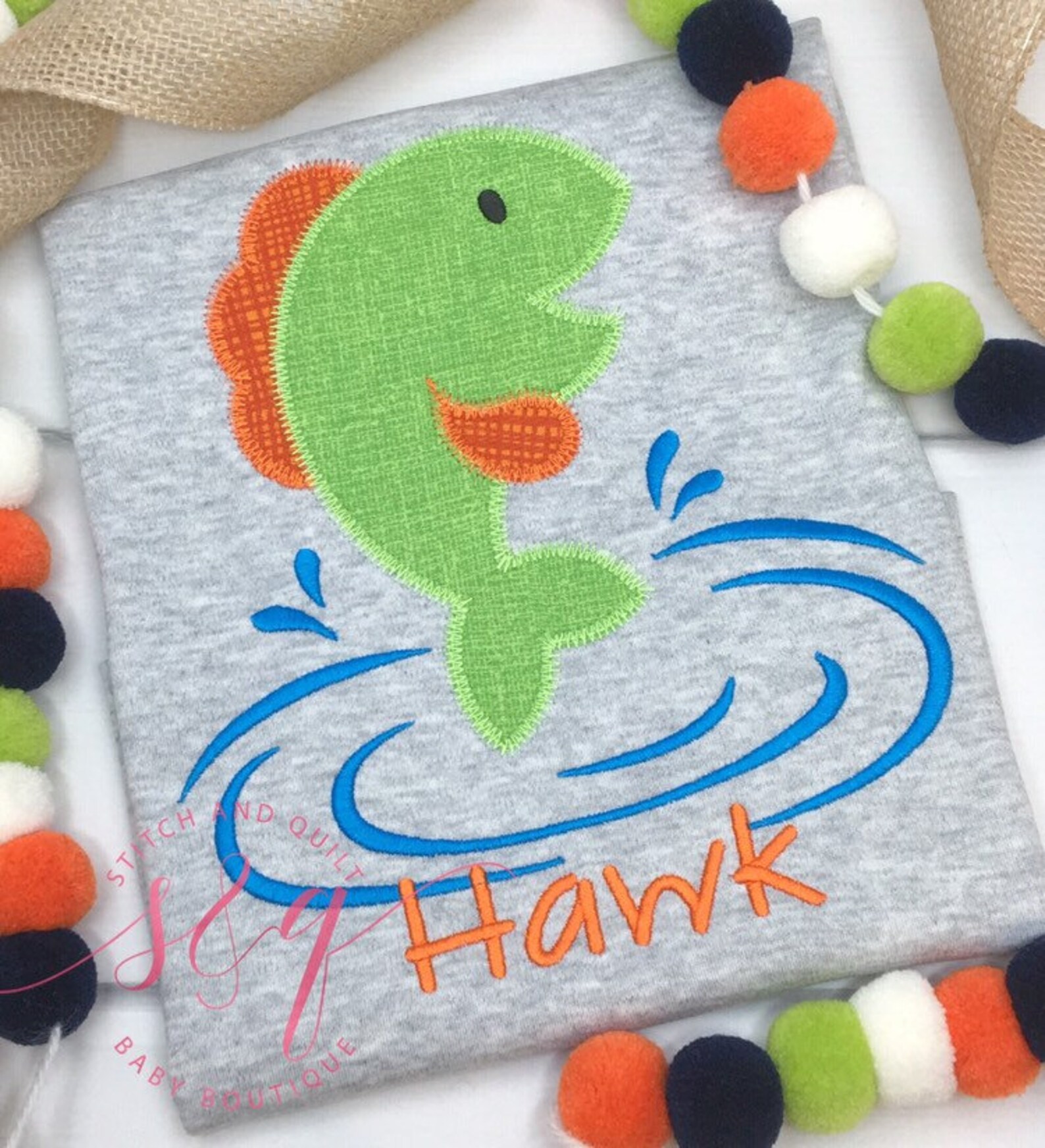 Boy Jumping Fish Boy Fishing Outfit Fishing Shirt Kids Etsy