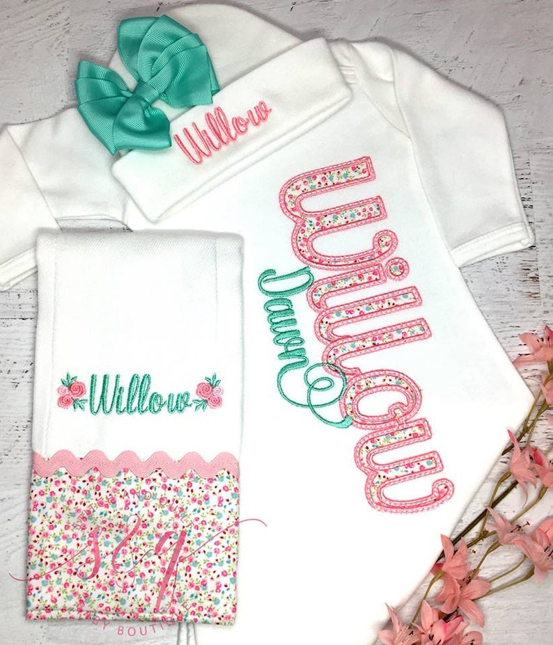newborn girl coming home outfit spring