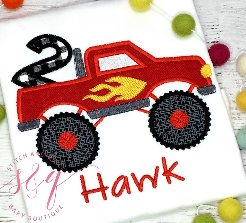 Monster Truck Birthday Shirt Monster truck shirt Monster | Etsy