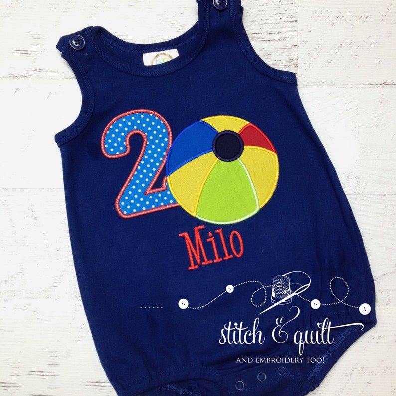 Beach Ball Birthday Shirt Bubble Romper for Boys Beach Ball Etsy