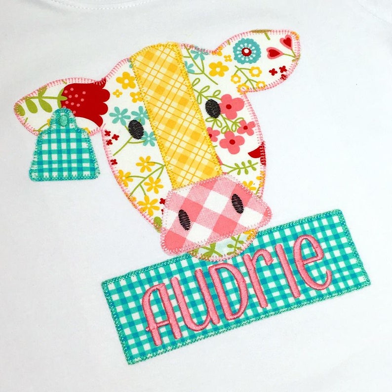 Girl Farm Shirt Cow Girl Shirt Farm Animal Shirt Girl Cow Shirt Cow Birthday Shirt Girls Cow Shirt Floral Cow Shirt