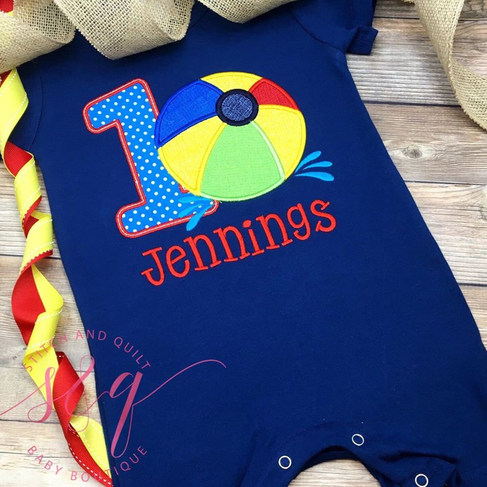 Beach Ball Birthday Shirt Bubble Romper for Boys Beach Ball Etsy