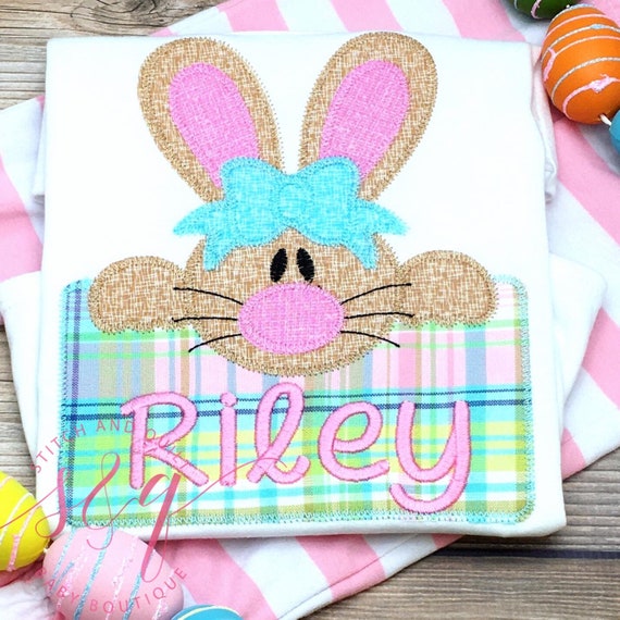 Girl Easter Shirt, Girl Monogrammed Easter Shirt, Girl Easter Bunny Shirts, Girl Easter Rabbit Shirts, Girl Toddler Easter Shirt outift