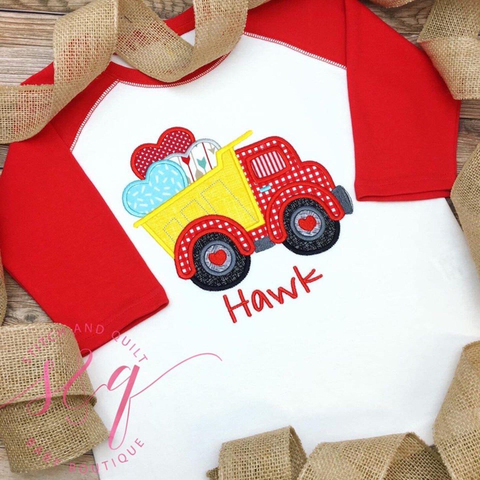 Valentine Dump Truck Shirt for Boys Baby Boy Valentines Etsy