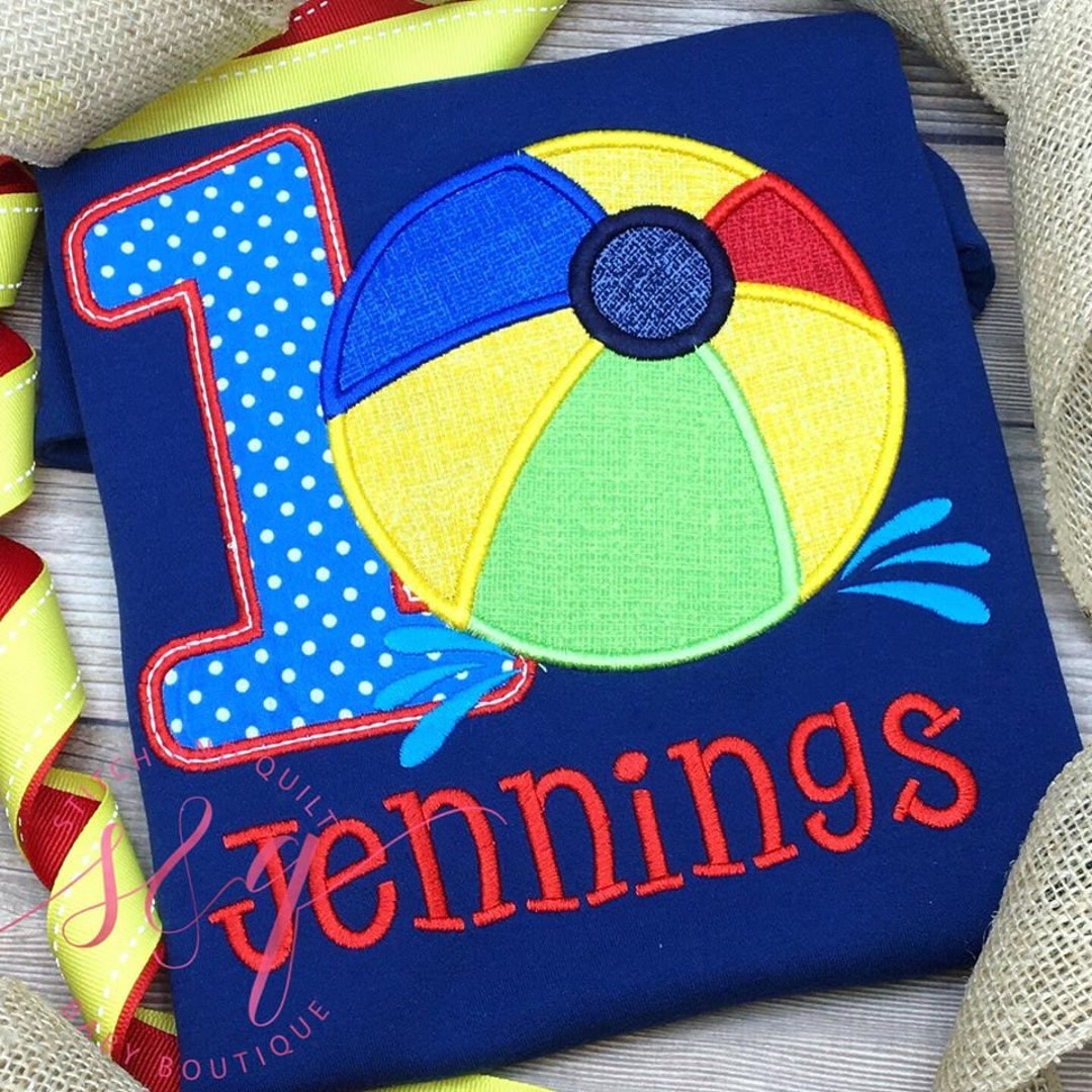 Beach Ball Birthday Shirt, Bubble Romper for Boys, Beach Ball Shirt