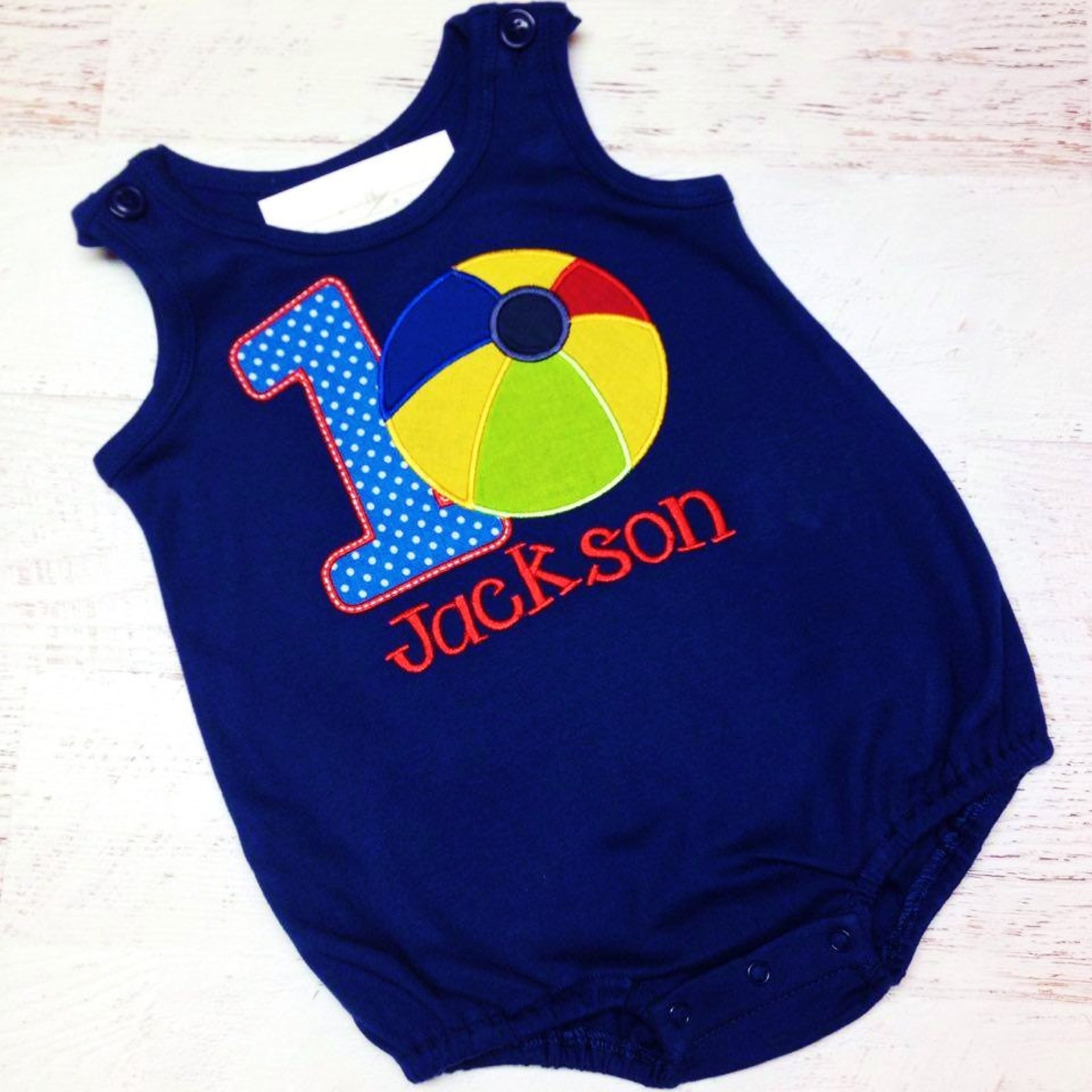 Beach Ball Birthday Shirt Bubble Romper for Boys Beach Ball Etsy