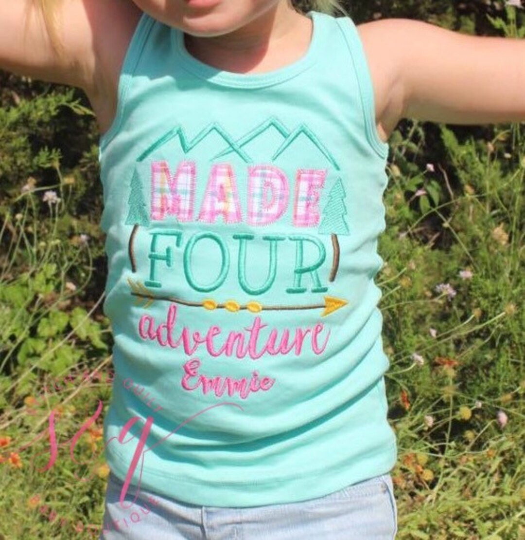 Made Four Adventure Girl's Birthday Tank Top Etsy