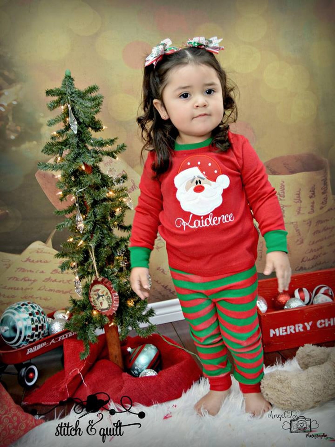 Children Kids Christmas Pajamas, Holiday Pajamas for Kids, Personalized