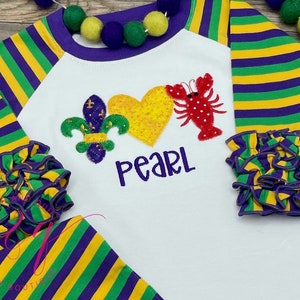 Mardi Gras Shirt for Girls, Mardi Gras shirt, Mardi Gras shirt toddler,  Mardi Gras Outfit ,  Mardi Gras