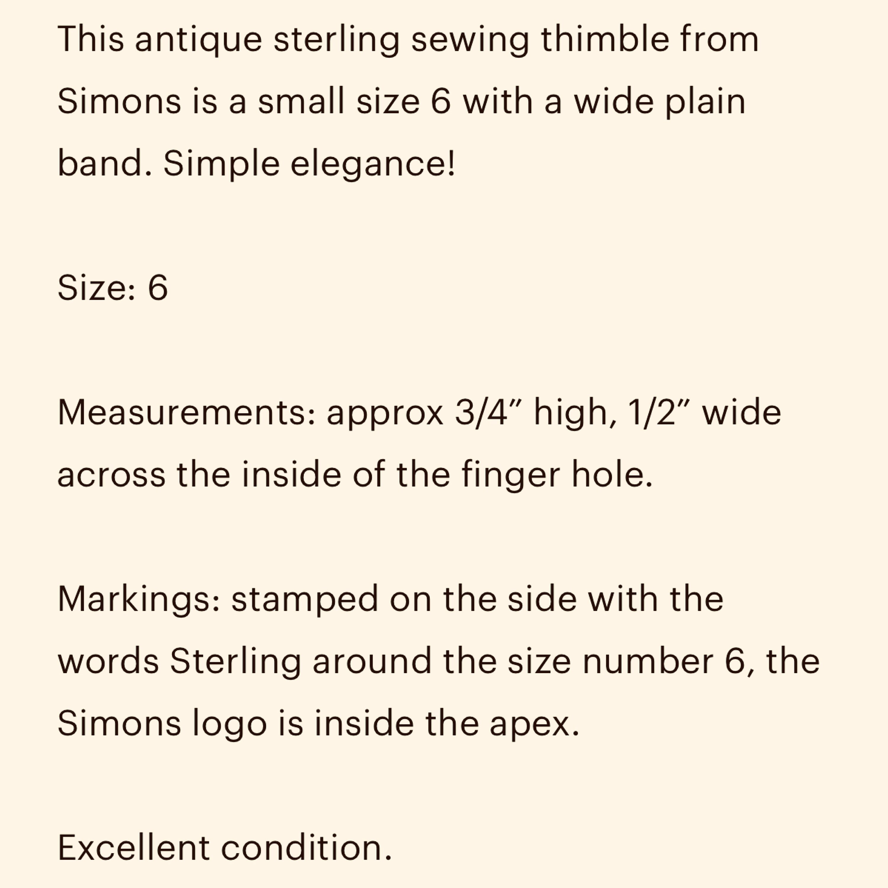 Vintage Sewing Thimble Navajo Sewing Thimble Cut Design Sewing Thimble  Sterling 925 Silver Sewing Thimble Size 6 OT 26R 