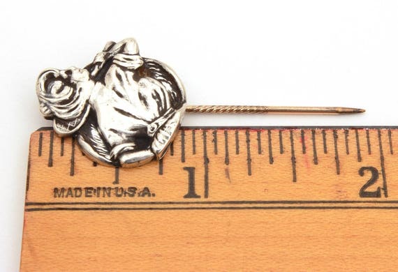 Gibson Girl Sterling Stickpin, Antique Sterling S… - image 7