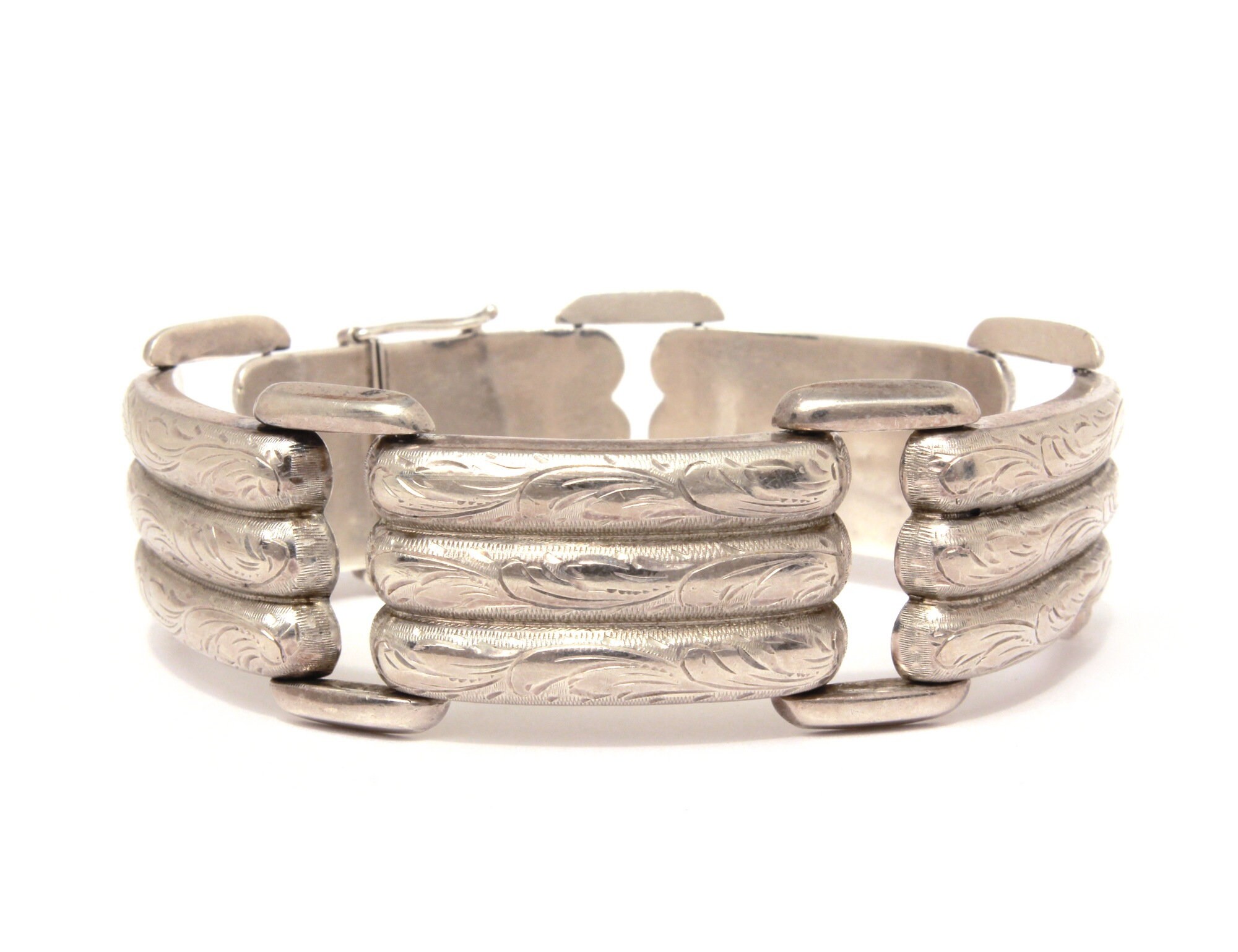 Sterling silver monogrammed cuff bracelet (monogram: sBc)
