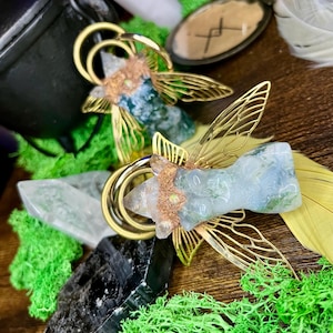 Ear Bangles/Gauge/ Plug/ ear plug/ ear weights/ Earrings/ Ear weights/ goddess ear weights/ Goddess earrings/pendant/Witchy Earweights