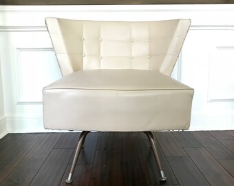 mcm chair and ottoman 60's sold mid century danish swivel chair tufted barrel tub slipper cream kroehler chair etsy mcm chair and ottoman 60's sold mid century danish swivel chair tufted barrel tub slipper cream kroehler chair etsy