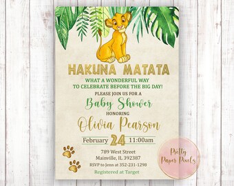 lion king baby shower stuff