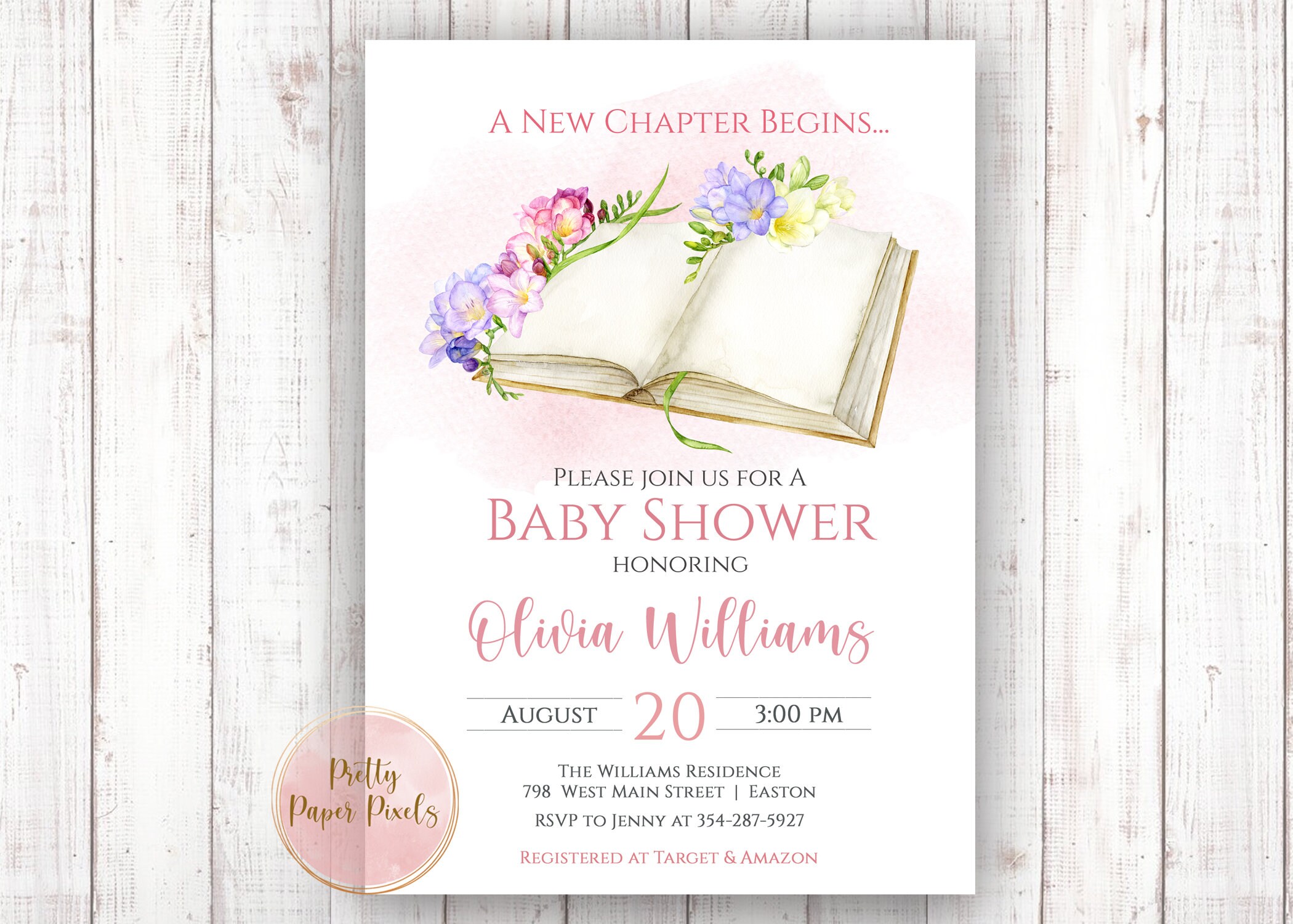 Book Baby Shower Invitation Book Baby Shower Invitation Etsy