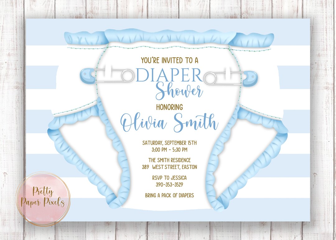 Diaper and Wipes Shower Diaper Shower Diapers Baby Boy Etsy