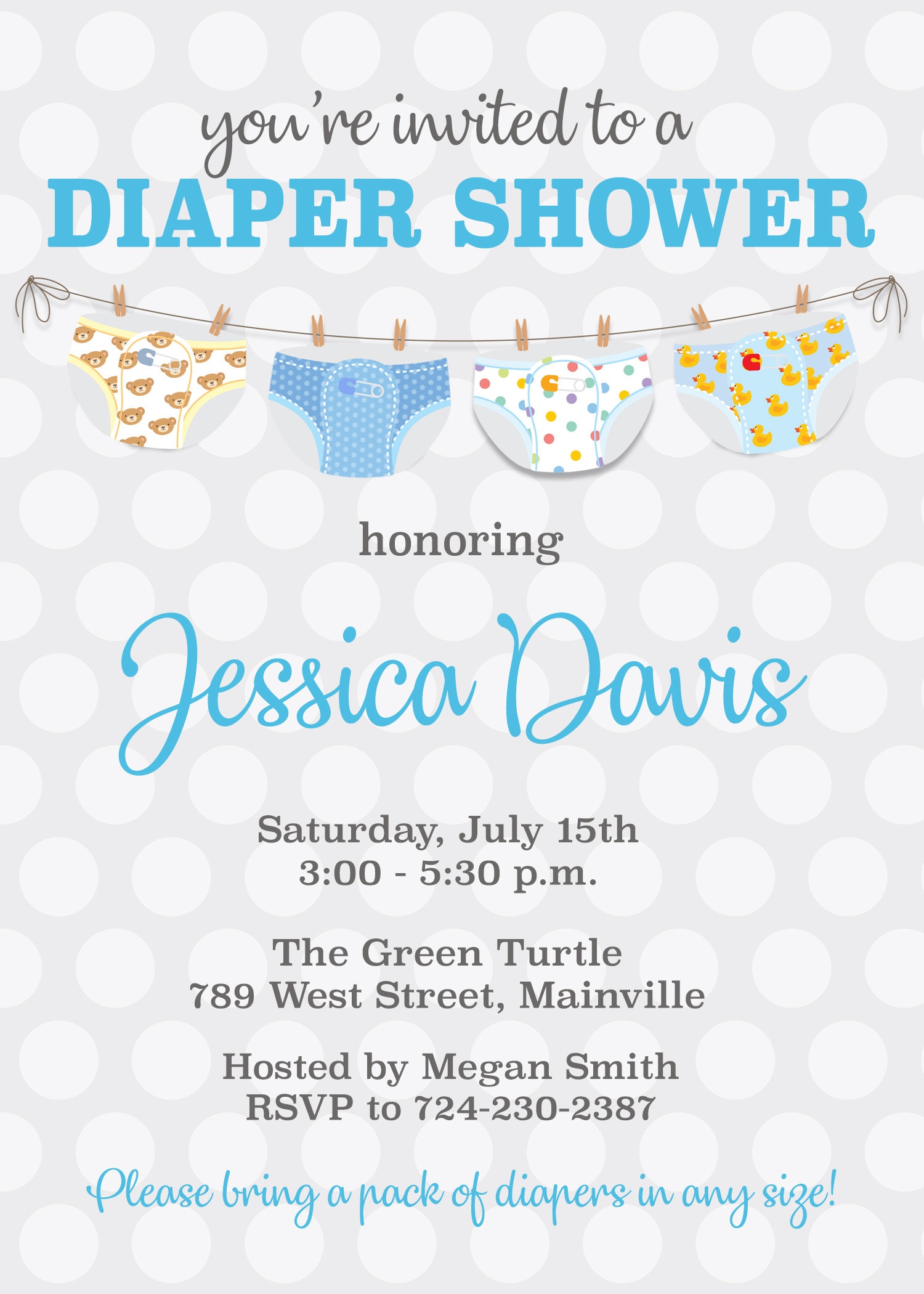 Invitación de ducha de pañales, pañal, baby shower, invitación de pañales,  fiesta de pañales, bebé niño, niño, bebé, ducha de pañales, digital o, image size:1500x2100