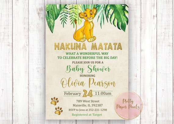 lion king baby shower for boy