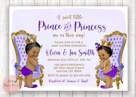 10 PERSONALISED BABY SHOWER INVITATIONS CUTE PRINCE PRINCESS PINK BLUE 