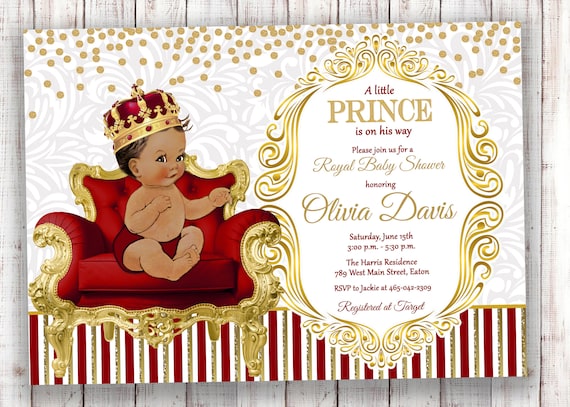 Red royal prince baby cheap shower