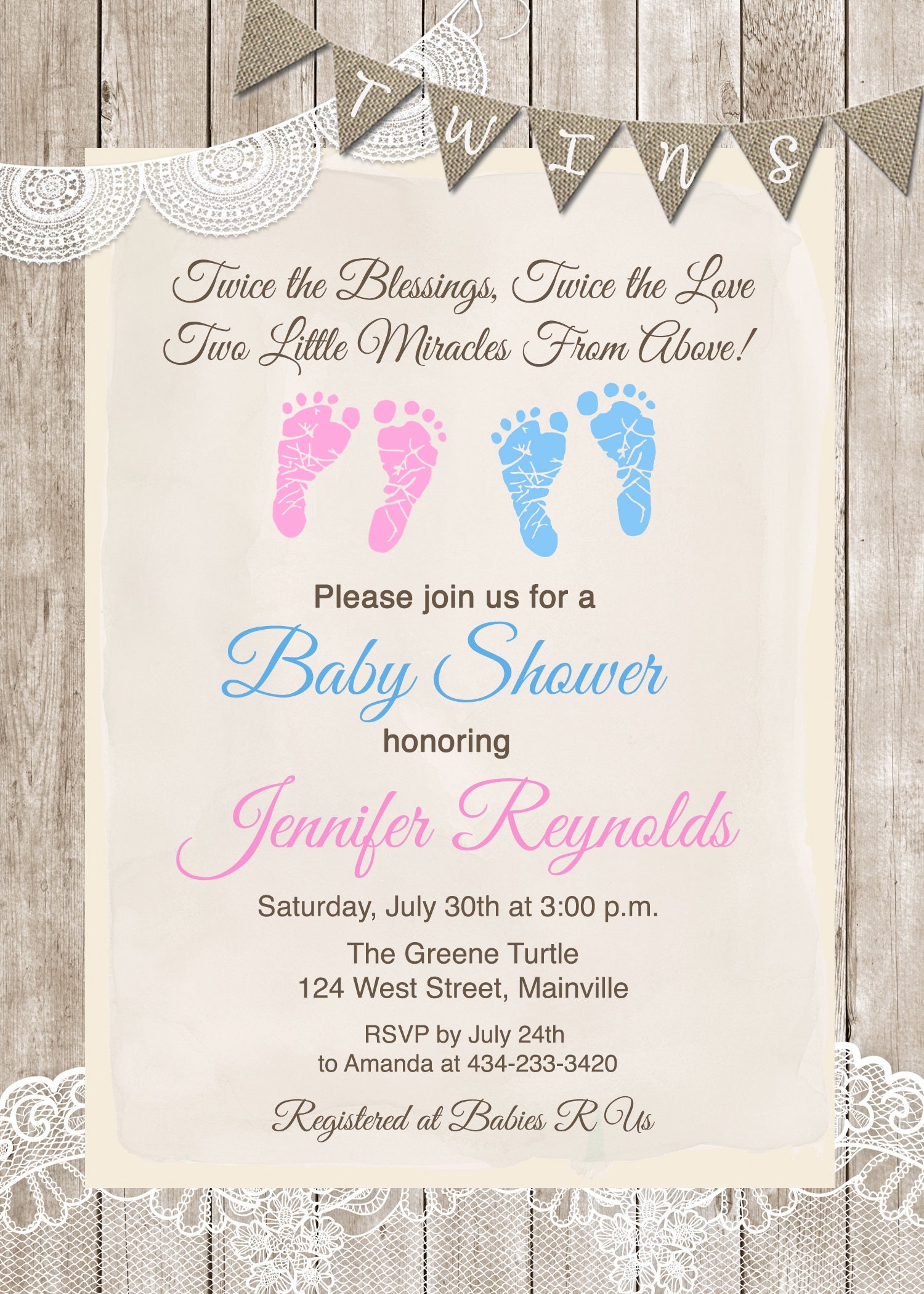 Twins Baby Shower Invitation Twins Boy Girl Baby Shower Etsy Twins Baby Shower Invitation Twins Boy Girl Baby Shower Etsy