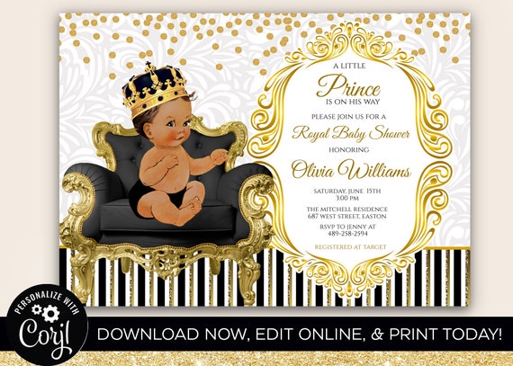 Black and gold baby shower invitations 2025
