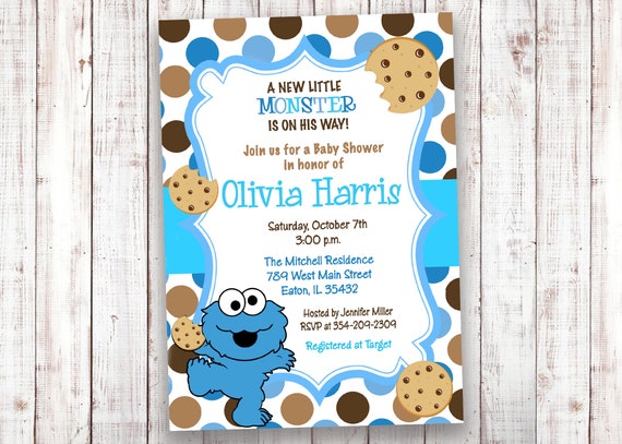 Baby Cookie Monster Invitations 9