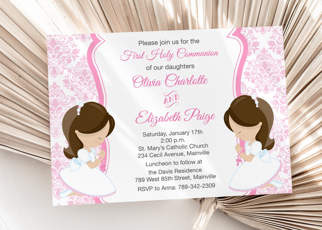 Invitación de primera comunión primera comunión hermano Etsy México