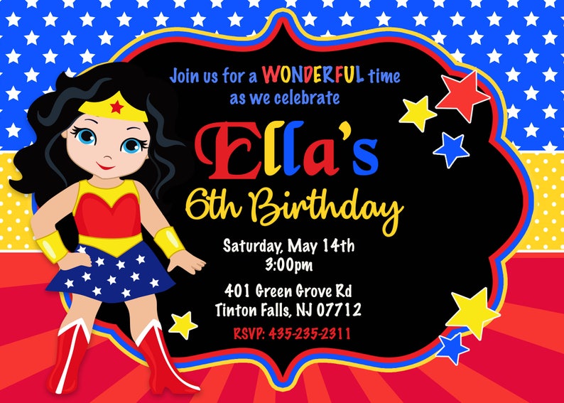 Tarjetas De Cumpleaños De Wonder Woman Tarjetas De Cumpleaños De Wonder Woman