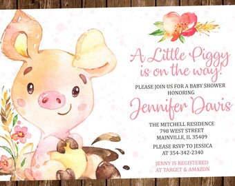 Pig Baby Shower | Etsy