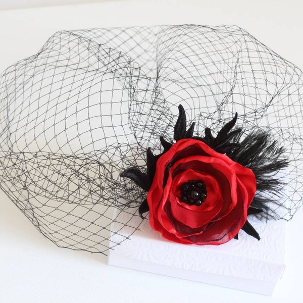 Black Birdcage Veil Etsy