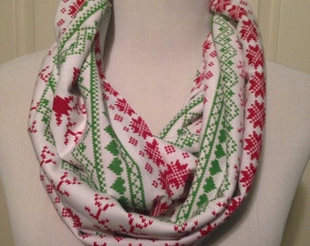 Infinity Scarf- Christmas reindeer NOT A NURSING SCARF