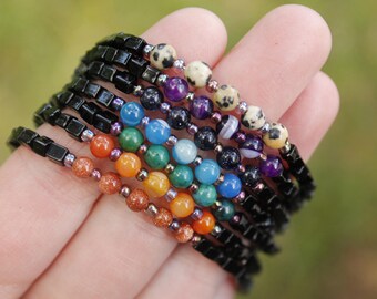 Dainty Gemstone Beaded Bracelets, Goldstone Bracelet, Agate Bracelet, Jasper Bracelet, Chakra Bracelets, Gemstone Beads, Toggle Bracelet