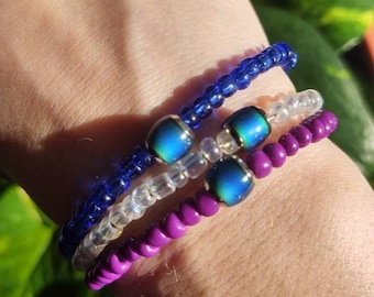Mood Charm Beaded Bracelet, Mood Bracelet