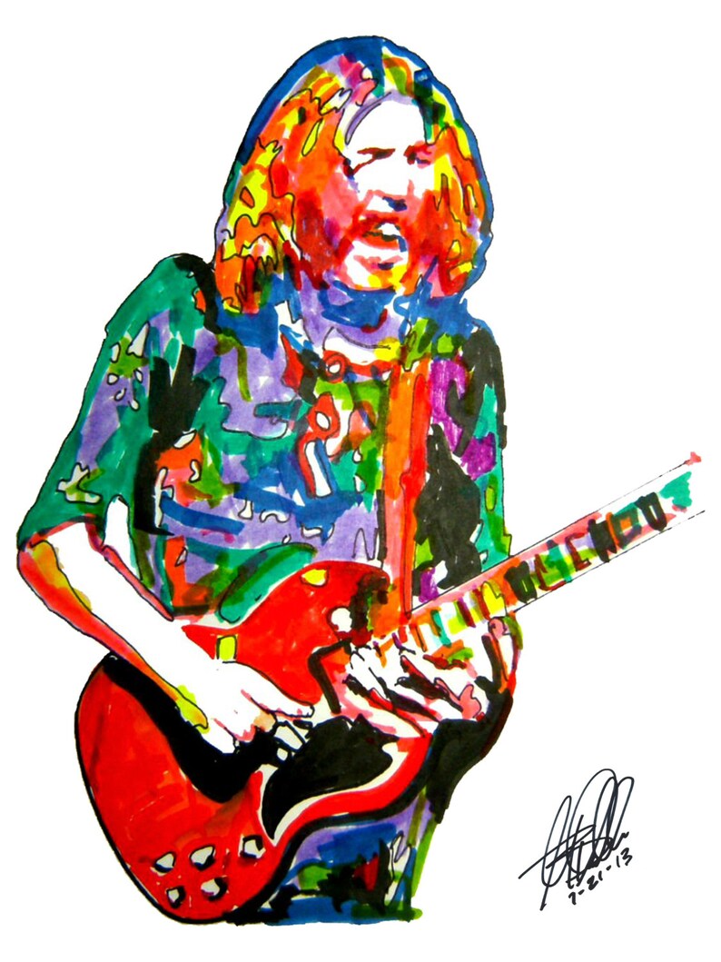 Vocals Gregg Allman 8.5x11 PRINT w//COA Rock Piano The Allman Brothers Band